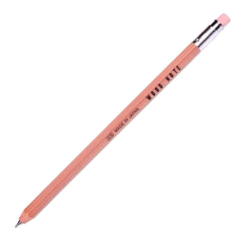 Kitaboshi Woodcase Note W-300R Mechanical Pencil 0.5mm (Pack of 3 Pencils) - Image 3
